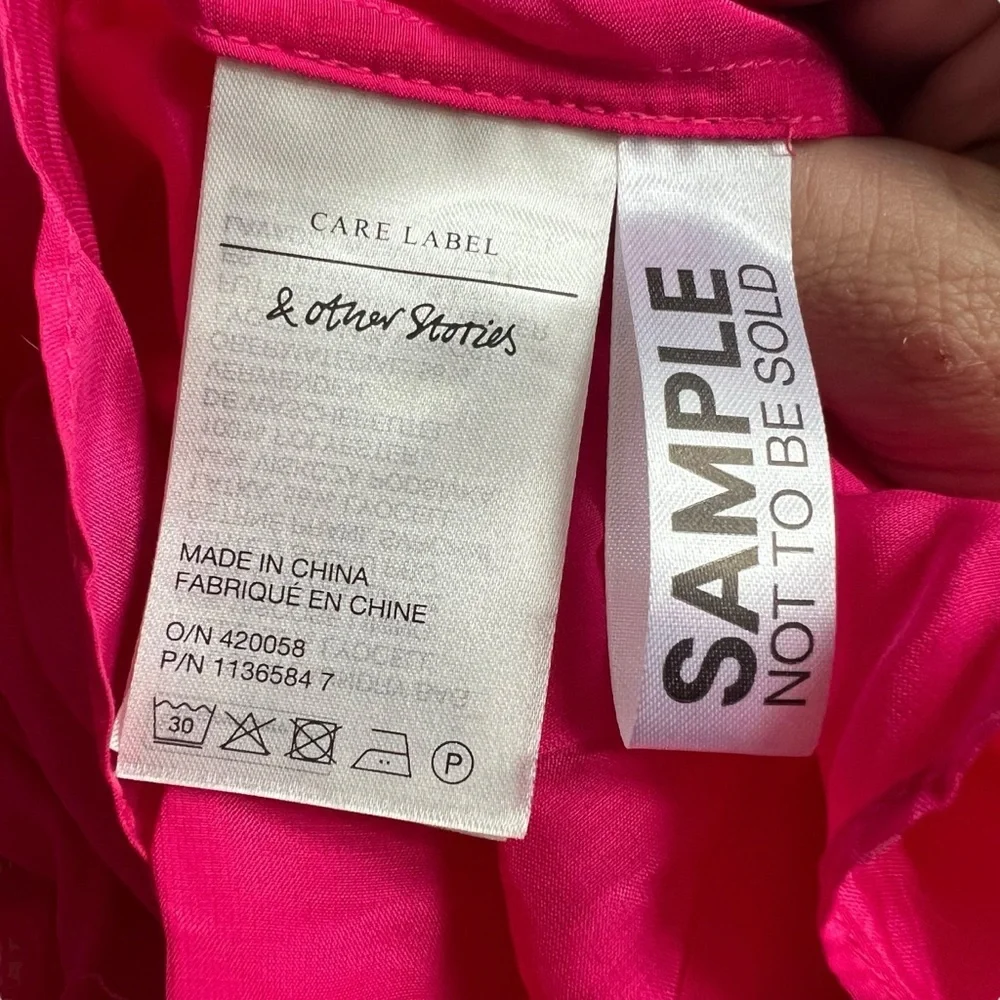 & OTHER STORIES RAMADAN COLLECTION PINK MODEST DRESS SZ EU MEDIUM - Picture 8 of 10